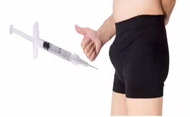 inject into the penis